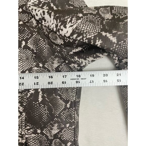 Colleen lopez Moto Jacket womens size medium Faux Leather Coat 0717 - Picture 8 of 9